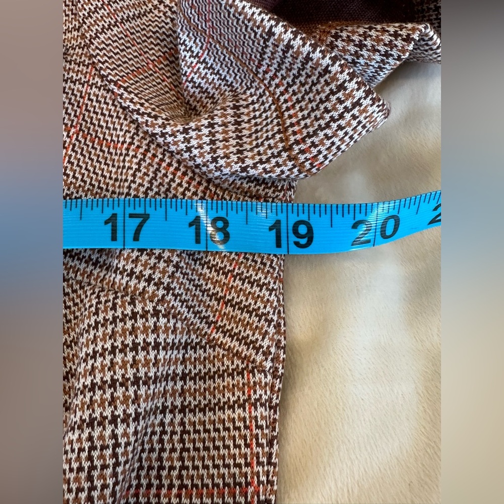 Loft Plaid Collared Mini shift dress front button browns short sleeve size 6 - Picture 12 of 16